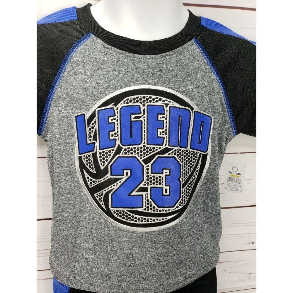 MAD GAME Legend 23 gray blue black 2 piece‎ boy outfit